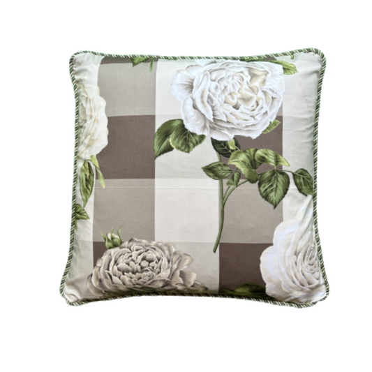 100 main Scalamandre Gertrude's Rose 20 x 20 Decorative Square Pillow with Down Feather Insert